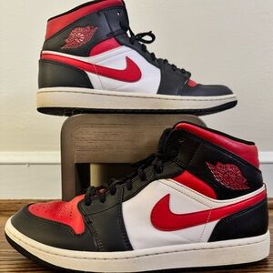 Jordan Red and Black Athletic Shoes